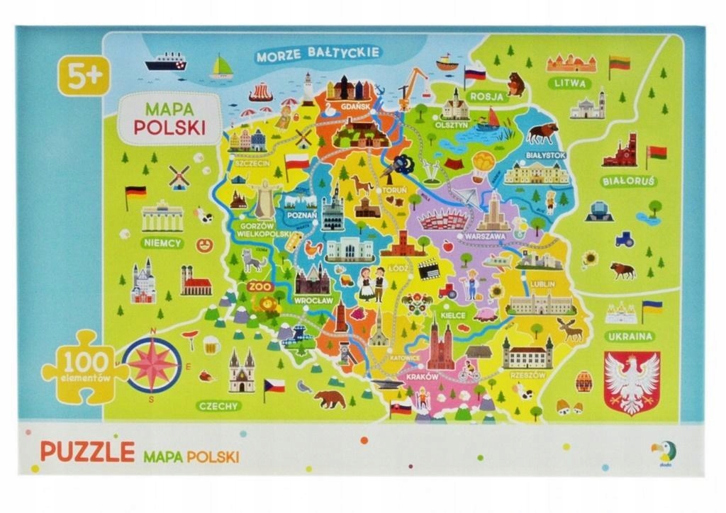 PUZZLE MAPA POLSKI, DODO