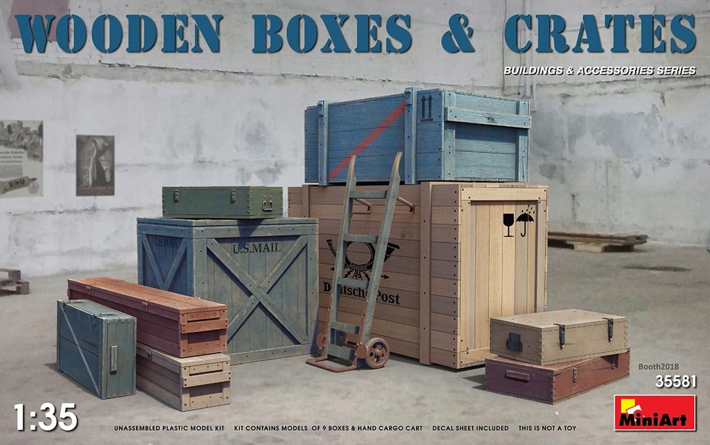 MINIART 35581 1:35 Wooden Boxes & Crates