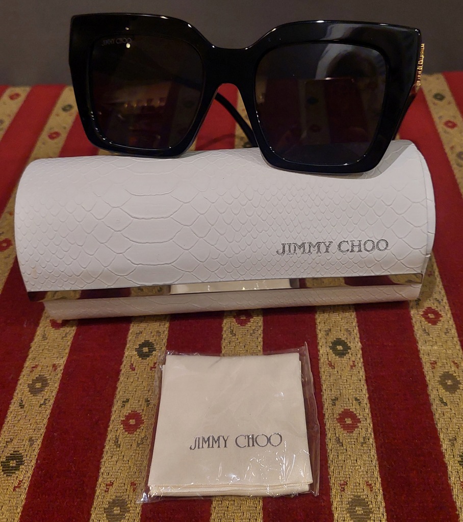 CZARNE OKULARY PRZECIWSŁONECZNE JIMMY CHOO