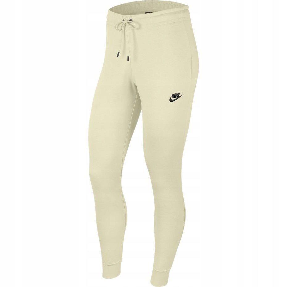 Spodnie damskie Nike Essntl Flc Mr Pnt Tight beżow