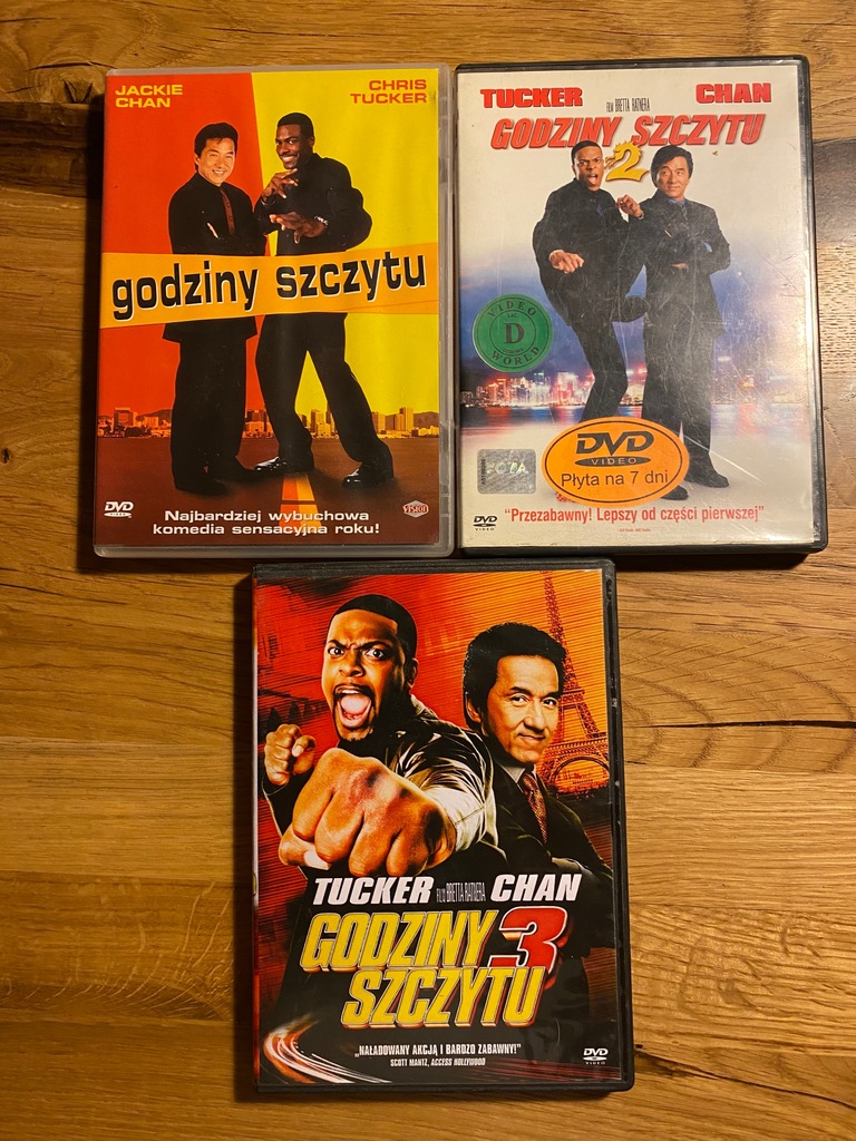 GODZINY SZCZYTU TRYLOGIA - JACKIE CHAN DVD POLSKIE WYDANIA