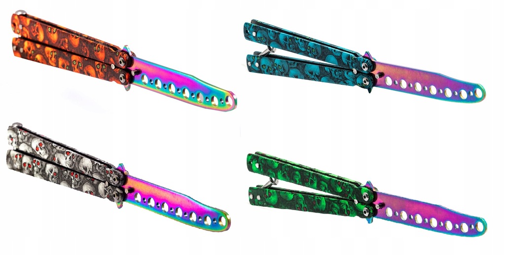 Zestaw noży motylkowych Butterfly CS:GO rainbow