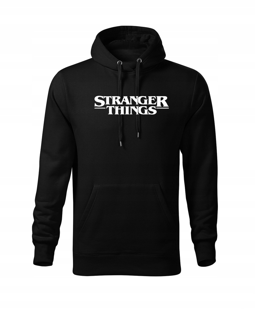 Bluza z kapturem dziecięca K141 STRANGER THINGS czarna rozm 110