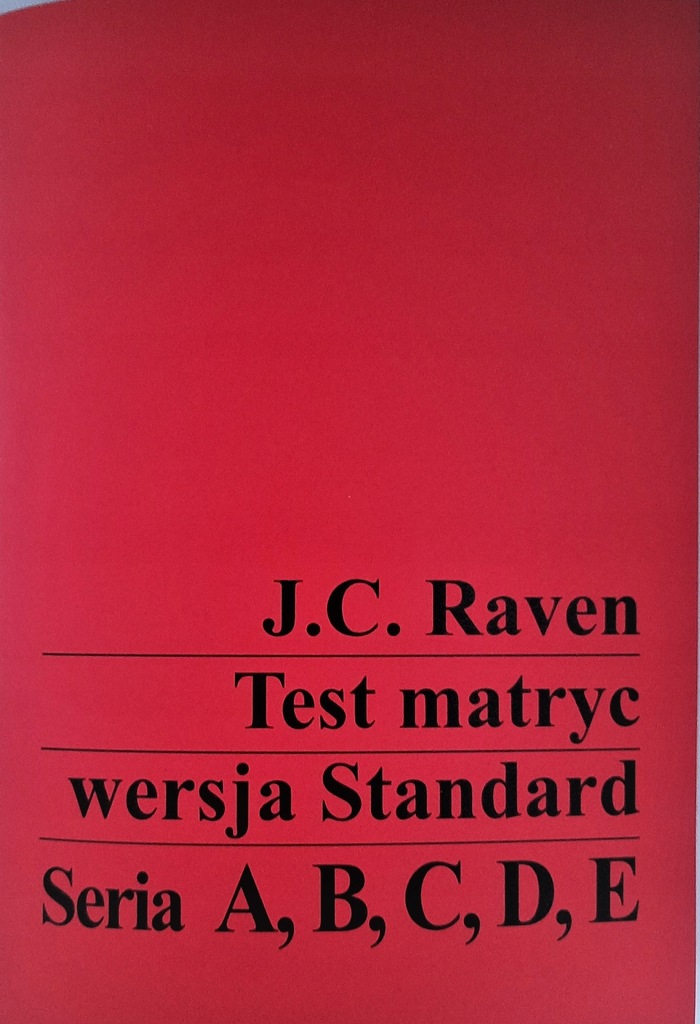 TESTY MATRYCE RAVENA TEST RAVEN - 11995258276 - oficjalne archiwum Allegro