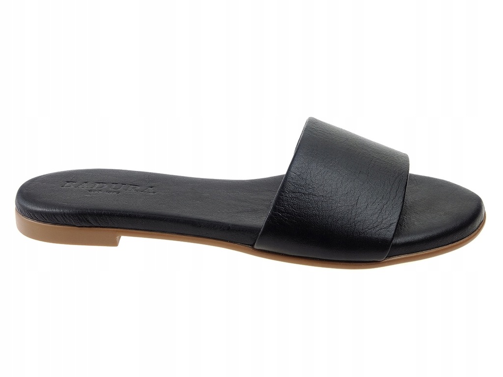 Badura buty klapki 5350-69 czarne, skóra 37