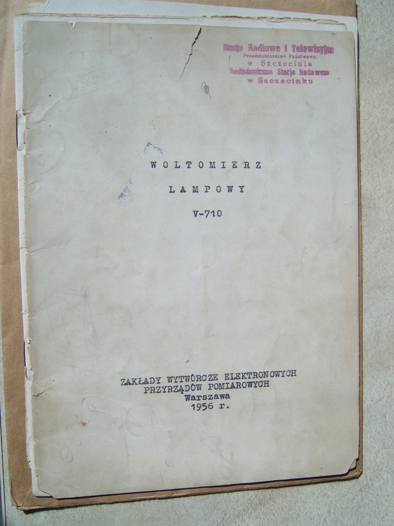 V710 woltomierz lampowy instrukcja schemat DTR