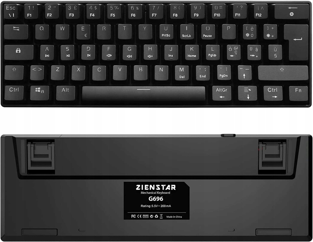 Купить МЕХАНИЧЕСКАЯ КЛАВИАТУРА 60% RGB-СВЕТОДИОД ИГРОВАЯ, ЧЕРНАЯ ...