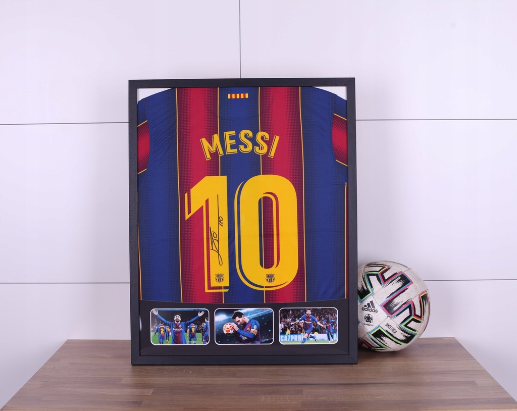 Messi, Barcelona - kosz. z autografem od 1ZŁ (zag)