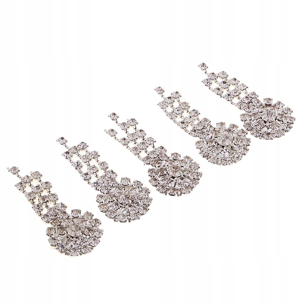 Prettyia 5Pc Kryształ Rhinestone Kwiat Przycisk