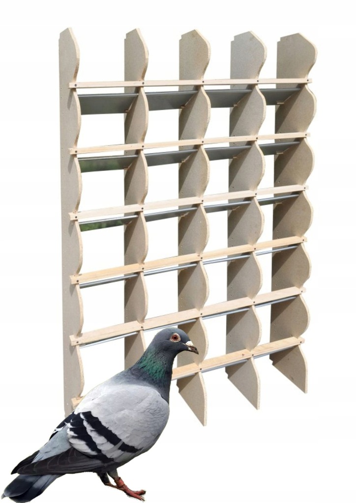 Regał dla gołębi z brzuszkami - 24 okna 180x105cm