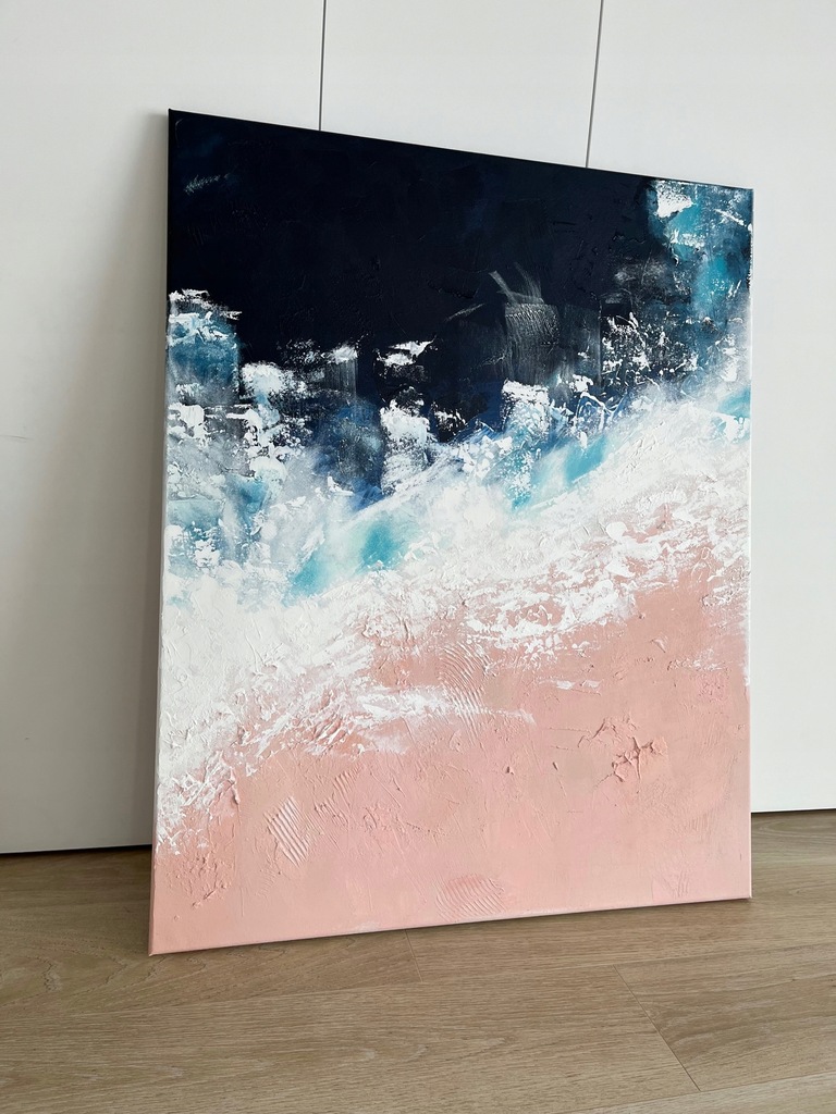 Obraz ABSTRAKCJA farby akrylowe 80x100 cm