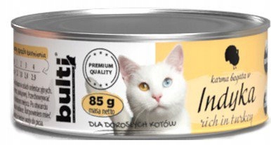 Bulti | Karma mokra dla kota | Bogata w indyka 85g
