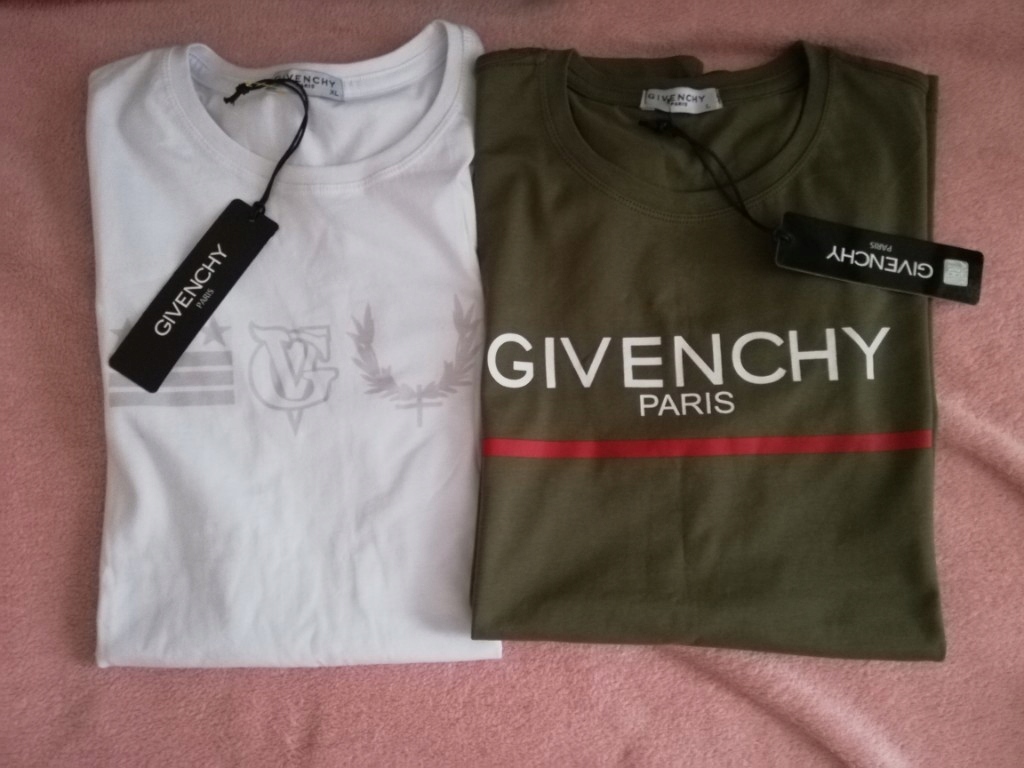 Koszulka Givenchy biała khaki nowa L,XL