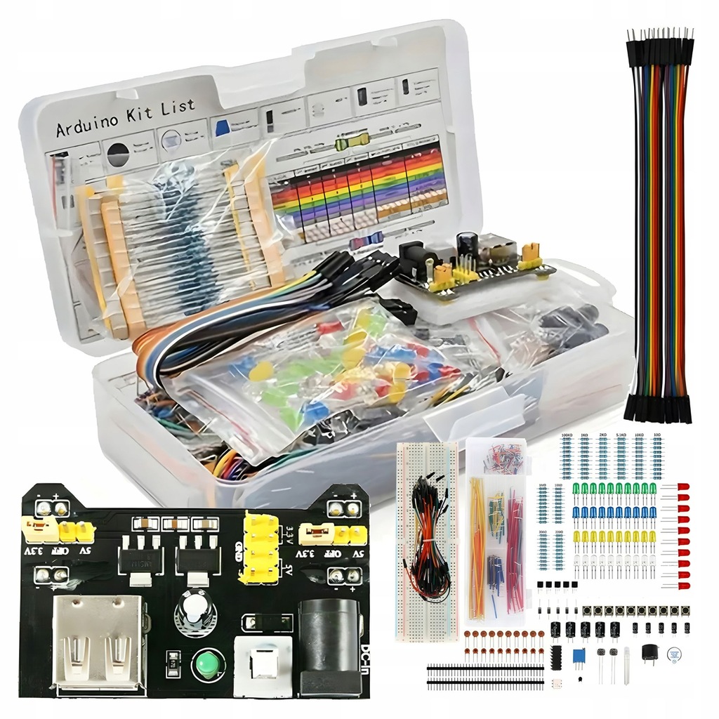 ZESTAW STARTOWY KOMPONENTÓW ARDUINO UNO R3 DO NAUKI PROGRAMOWANIA XXL