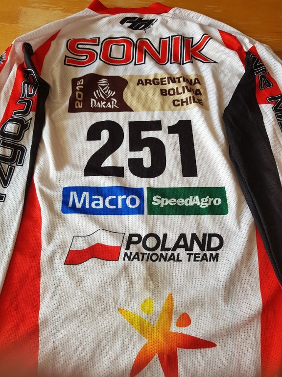 Oryginalny jersey Rafała Sonika z Dakaru 2015