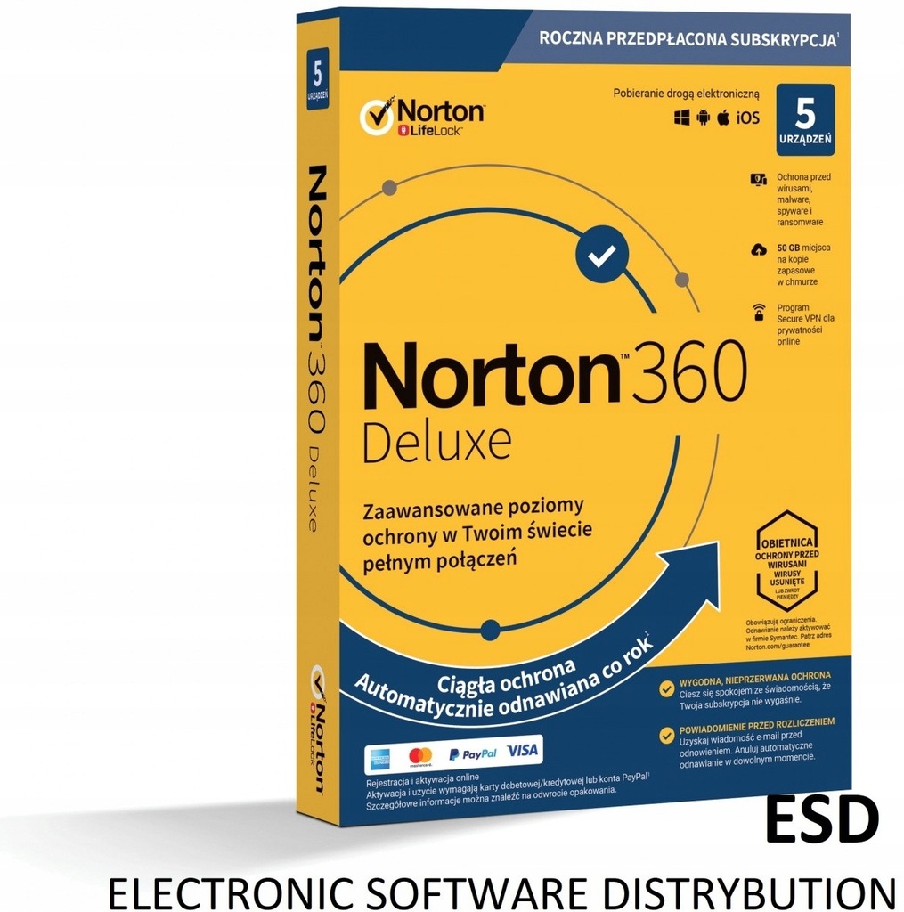 *ESD Norton 360 DELUXE 50GB PL 1 Użytkownik 5