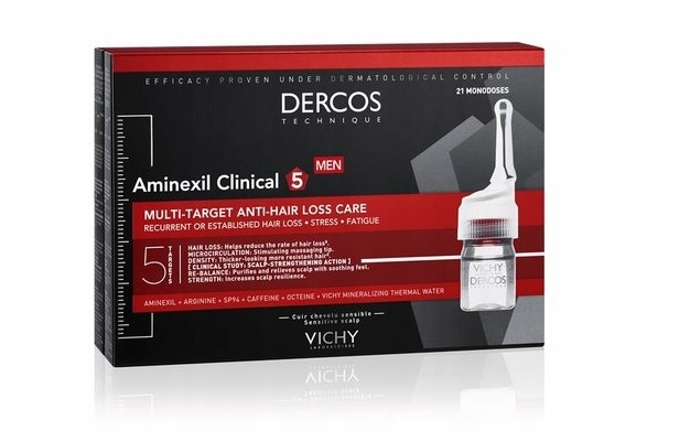 Vichy Dercos Aminexil Clinical 5 Ampułki męskie