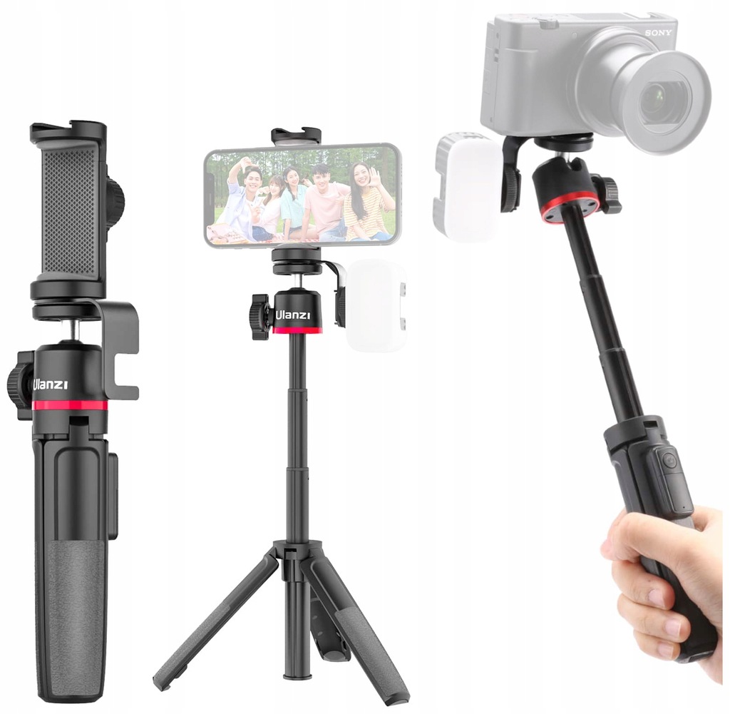 Statyw SelfieStick bluetooth pilot Smartfon aparat