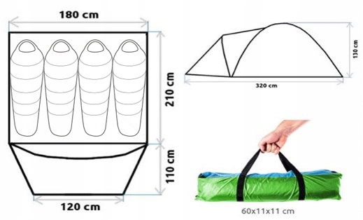 Купить БОЛЬШАЯ ТУРИСТИЧЕСКАЯ ПАЛАТКА ИГЛО НА 4 ЧЕЛОВЕКА 320x180 см: отзывы, фото, характеристики в интерне-магазине Aredi.ru