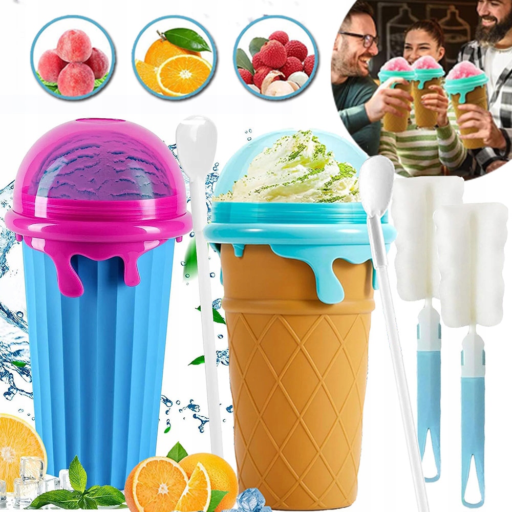 2x SILIKONOWY KUBEK DO MUSLI, DOMOWY KUBEK DO LODÓW DO MROŻONYCH KOKTAJLI