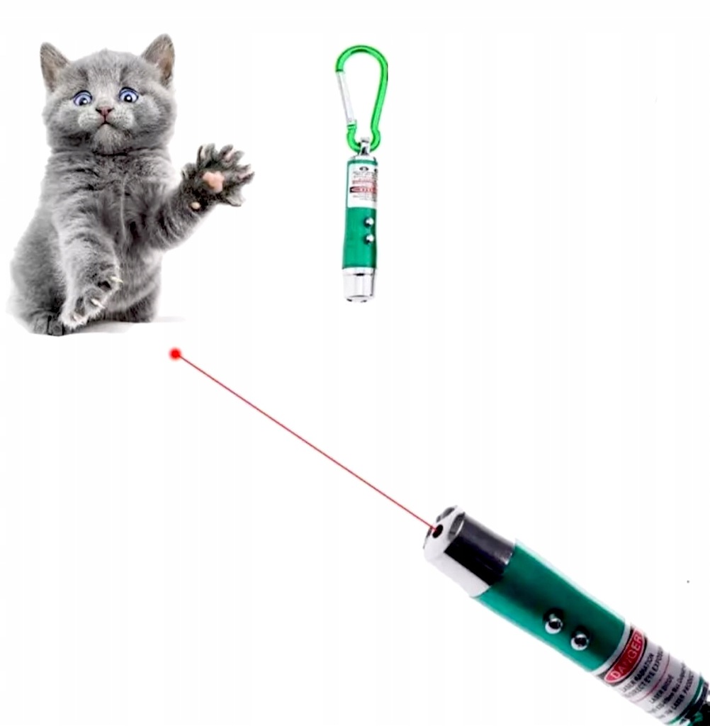 Laser wskaźnik laserowy latarka zabawka dla kota 11717664093