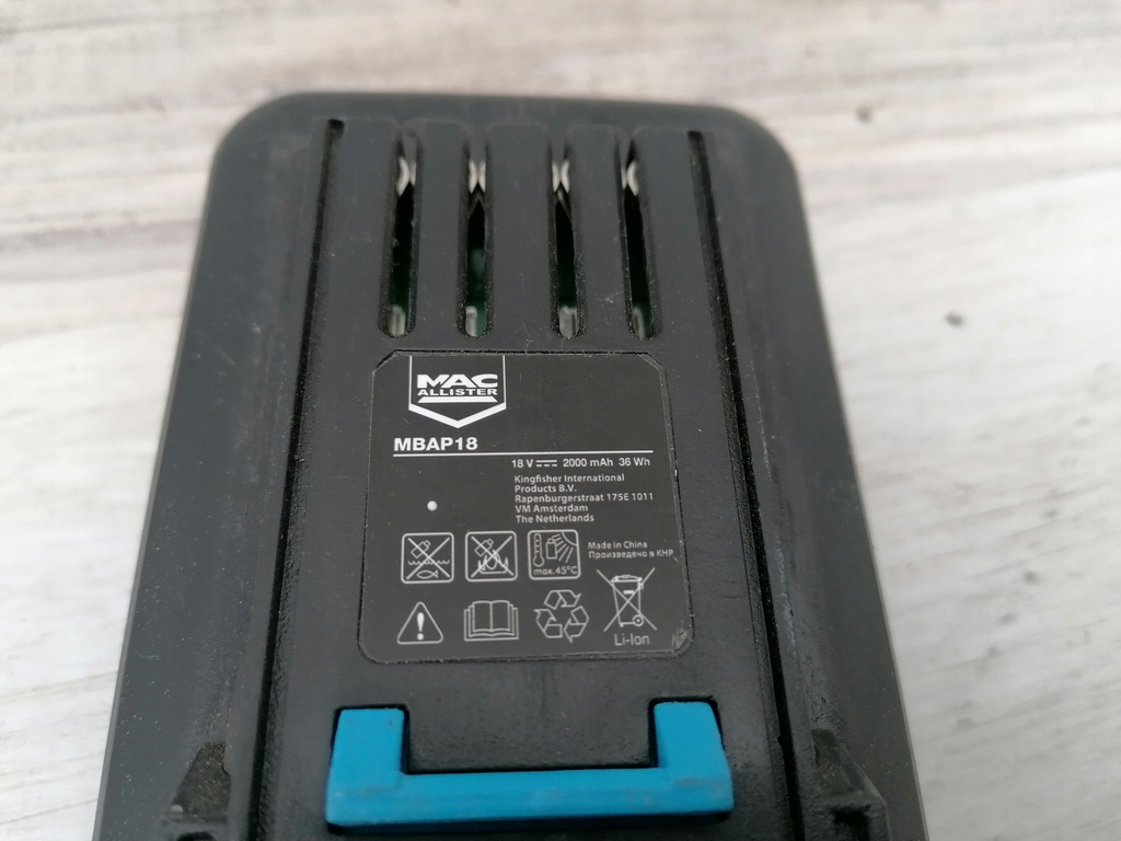 Mac allister mbap18 2025 lithium battery 18v 2000mah