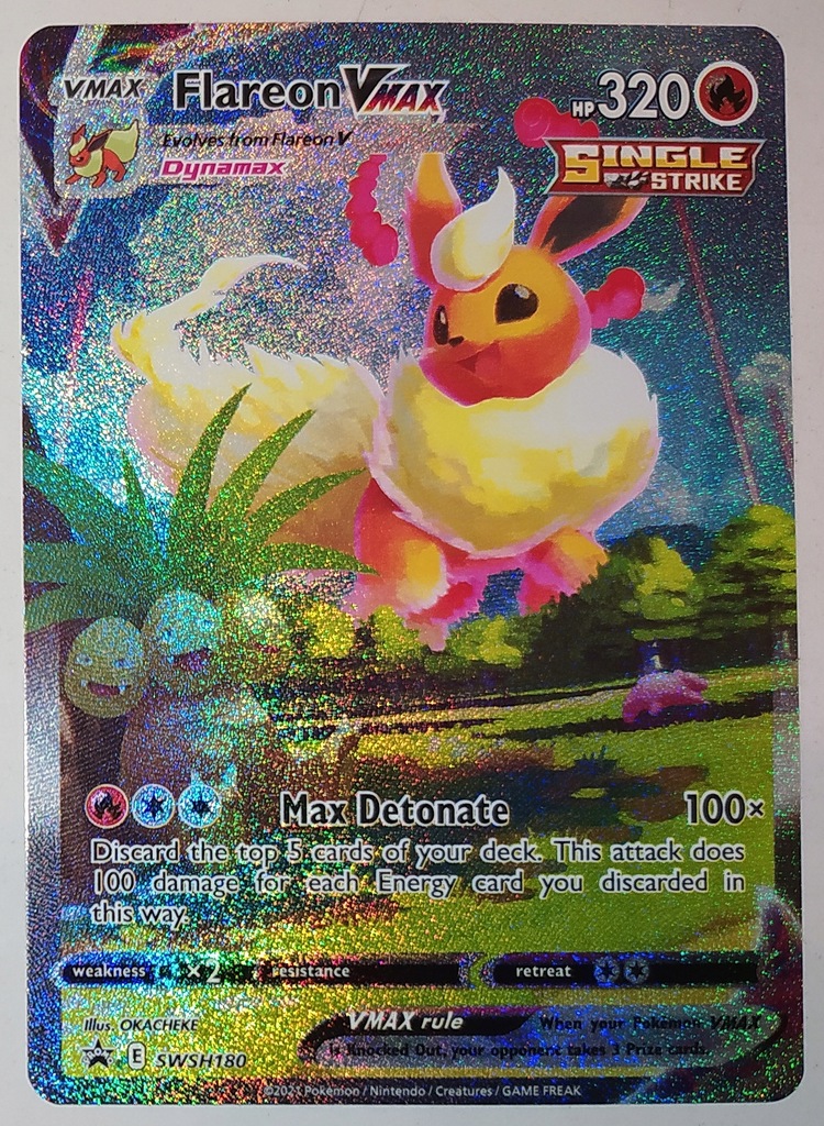 Flareon VMax ALT ART (Promo SWSH180 VMax Box) 12086590337