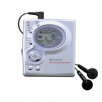 Odtwarzacz MINIDISC WALKMAN Sharp MD-MT180 Dolby + 34 Disc Jak Nowy !!