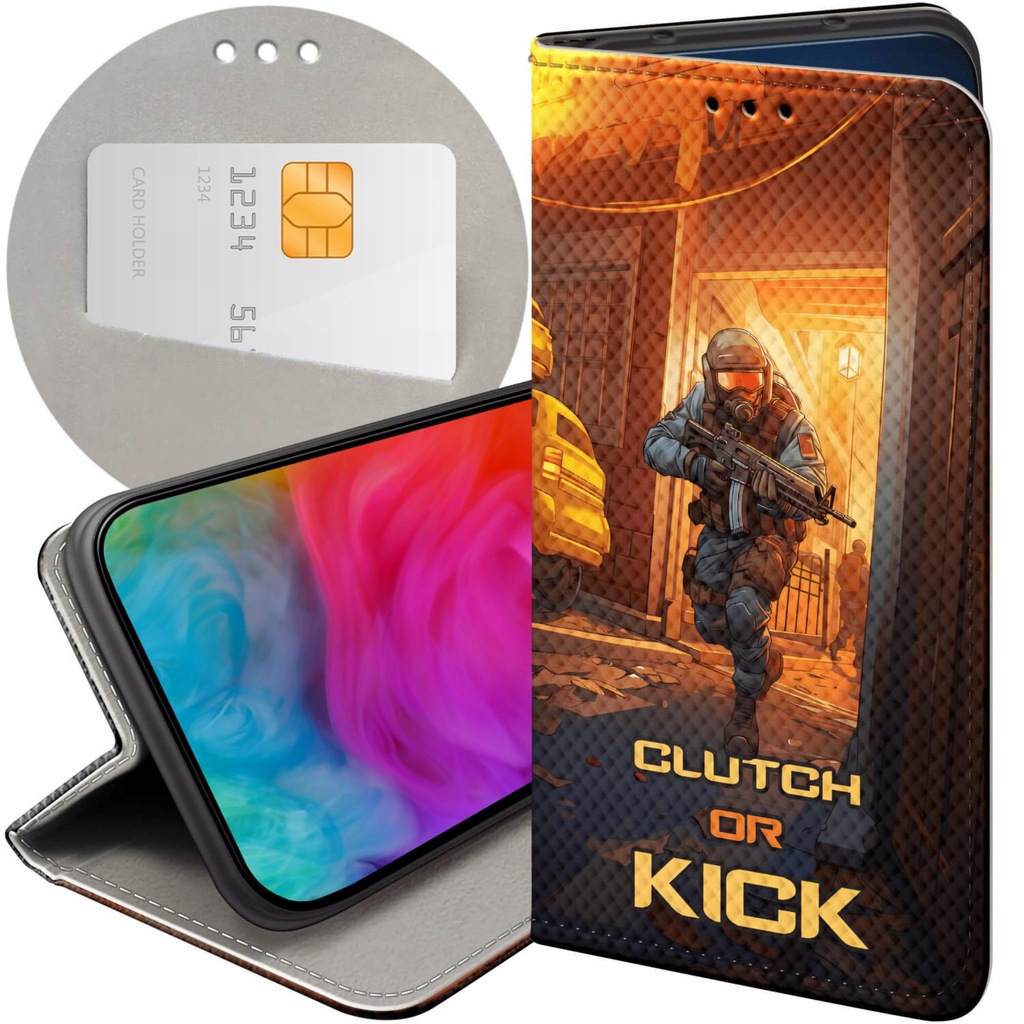 ETUI Z KLAPKĄ DO SAMSUNG GALAXY S24 ULTRA WZORY CS GO COUNTER-STRIKE CASE