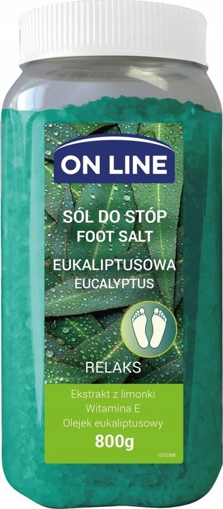 - On Line Sól do stóp eukaliptusowa - Relaks 800g