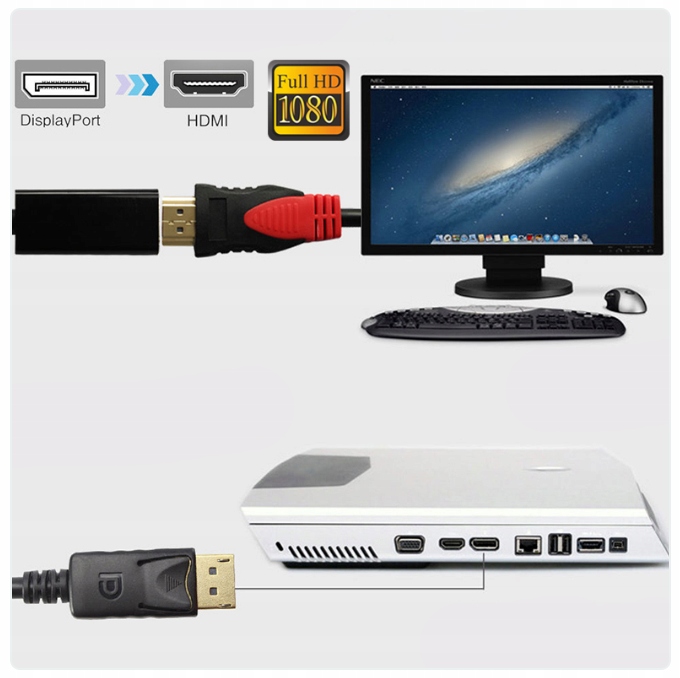 Купить ПОРТ ДИСПЛЕЯ АДАПТЕРА на HDMI 4K DP: отзывы, фото, характеристики в интерне-магазине Aredi.ru