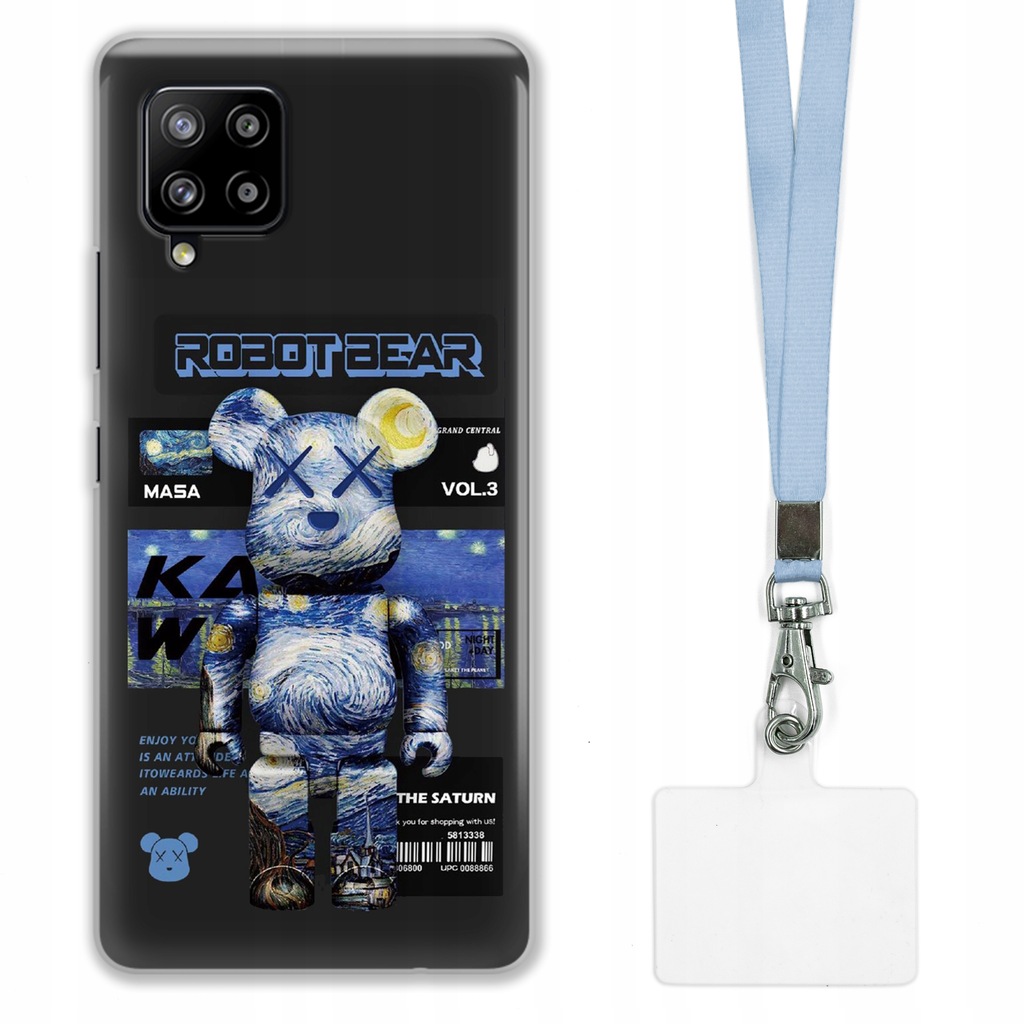 ETUI DO SAMSUNG A42 5G CASE + SMYCZ SZARA KAWS DLA NASTOLATKÓW MIX WZ