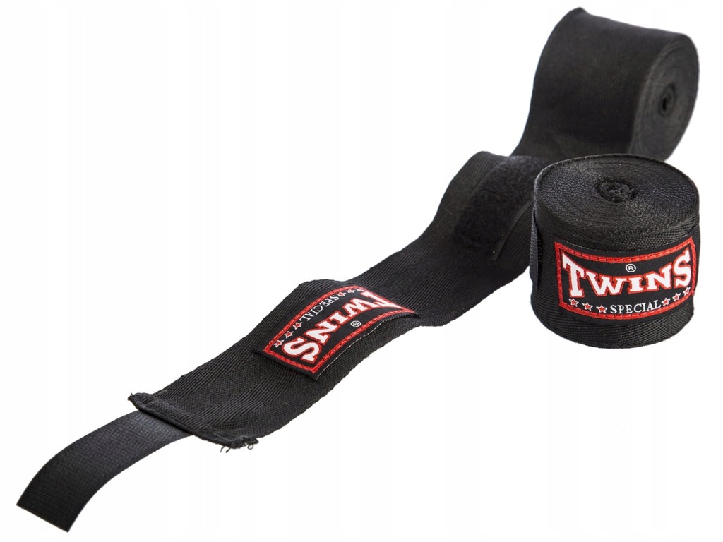 Bandaże (owijki) bokserskie TWINS - 5m (czarne)