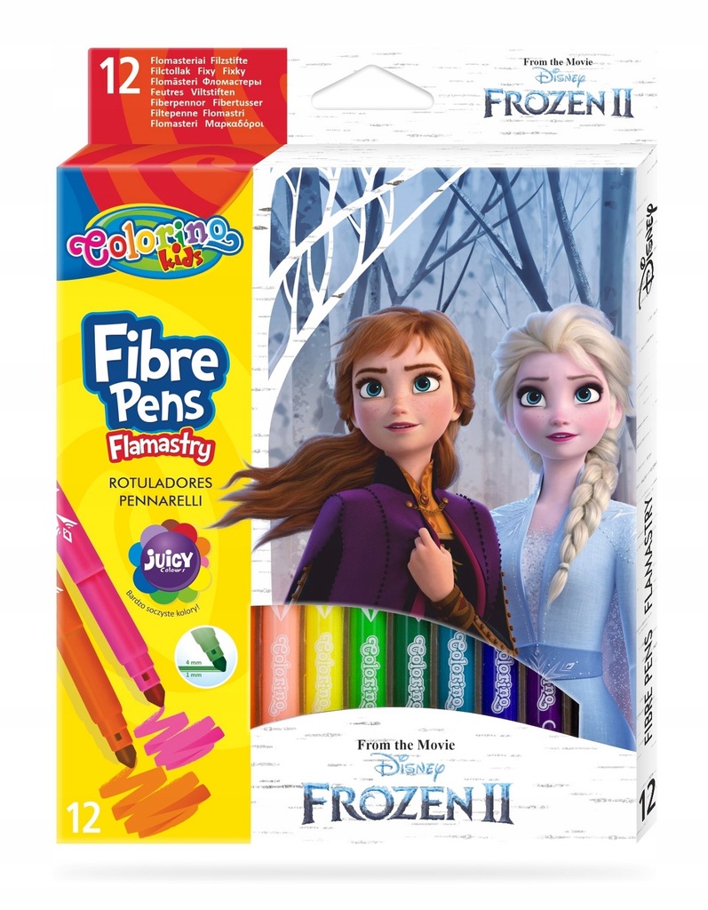 Flamastry Colorino Kids 12 kolorów Frozen
