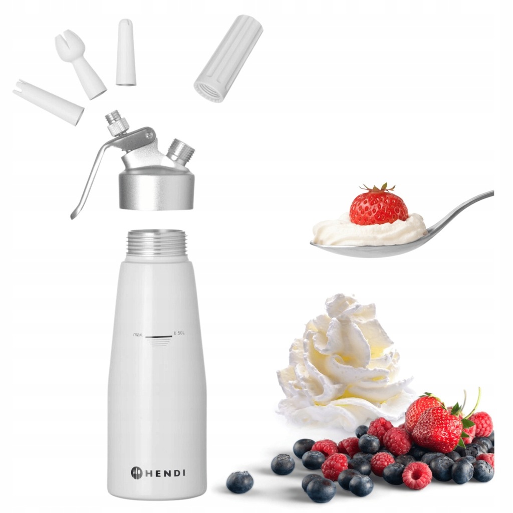 Syfon Do Bitej Śmietany Hendi 588369 Dekorator Dozownik 0,5l