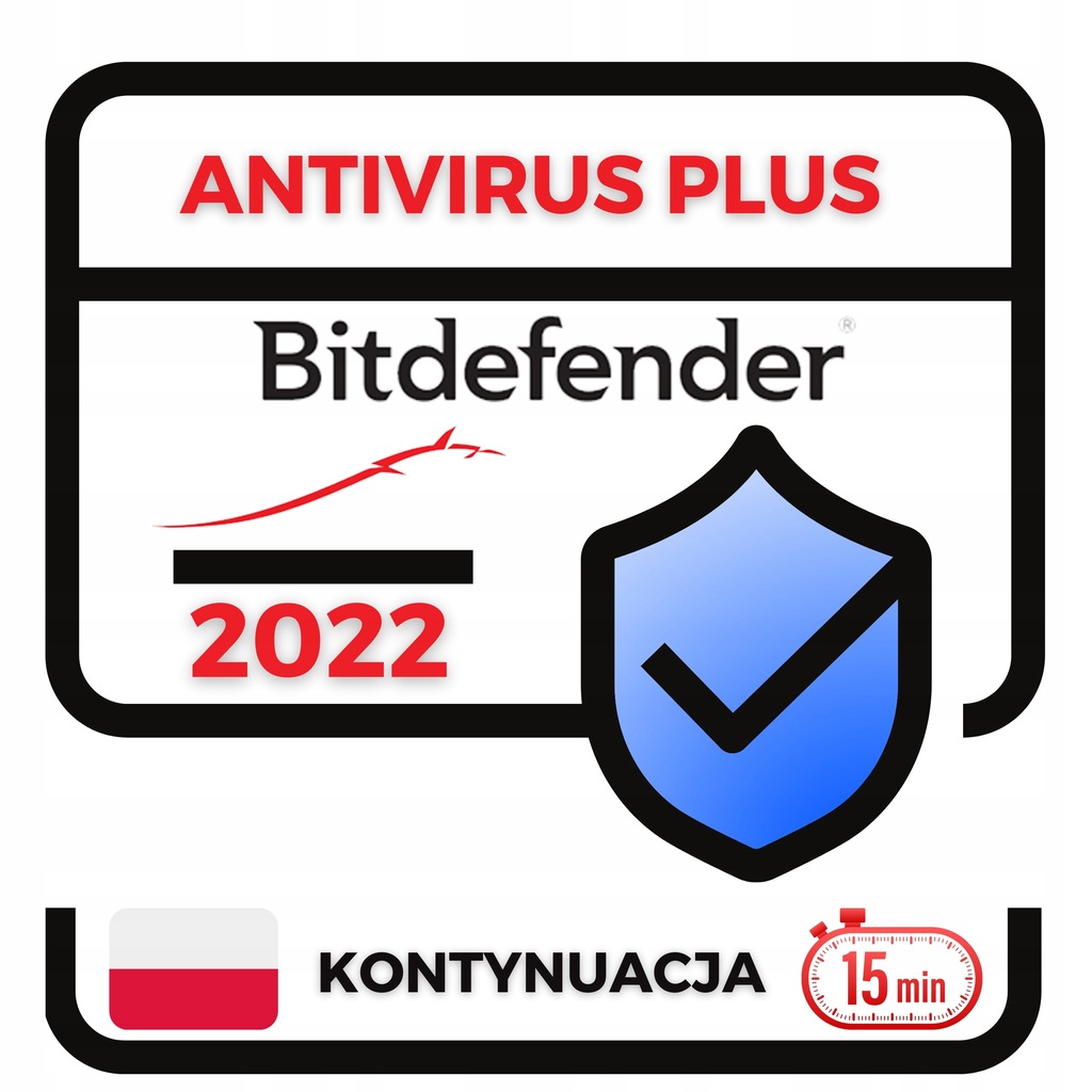 Bitdefender Antivirus Plus 2022 5st. / 1 Rok kont.