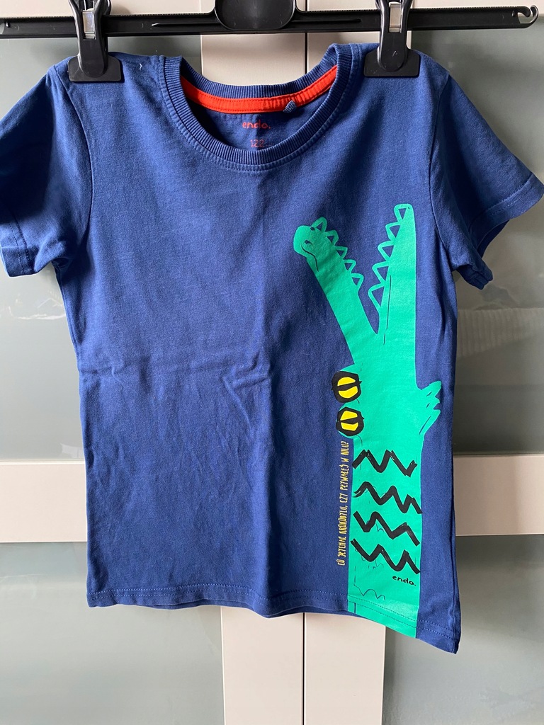 Bluzka t-shirt r 122 krokodyl dino ENDO