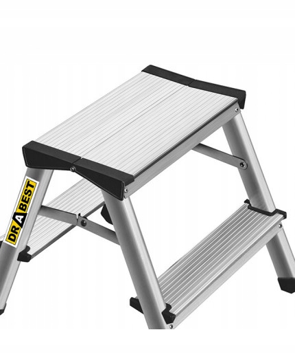 Купить ЛЕСТНИЦА ДВУХСТОРОННЯЯ АЛЮМИНИЕВАЯ, 2 СТУПЕНИ, 125 КГ: отзывы ...