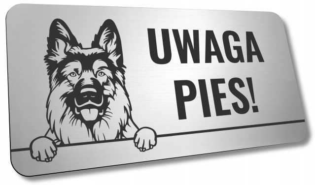 Tabliczka UWAGA PIES 20x10 - rasy do wyboru