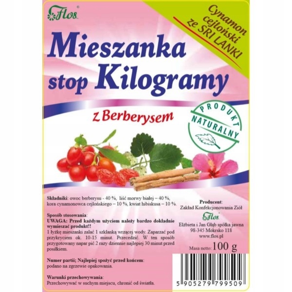 Flos Mieszanka Stop Kilogramy z Berberysem 100g