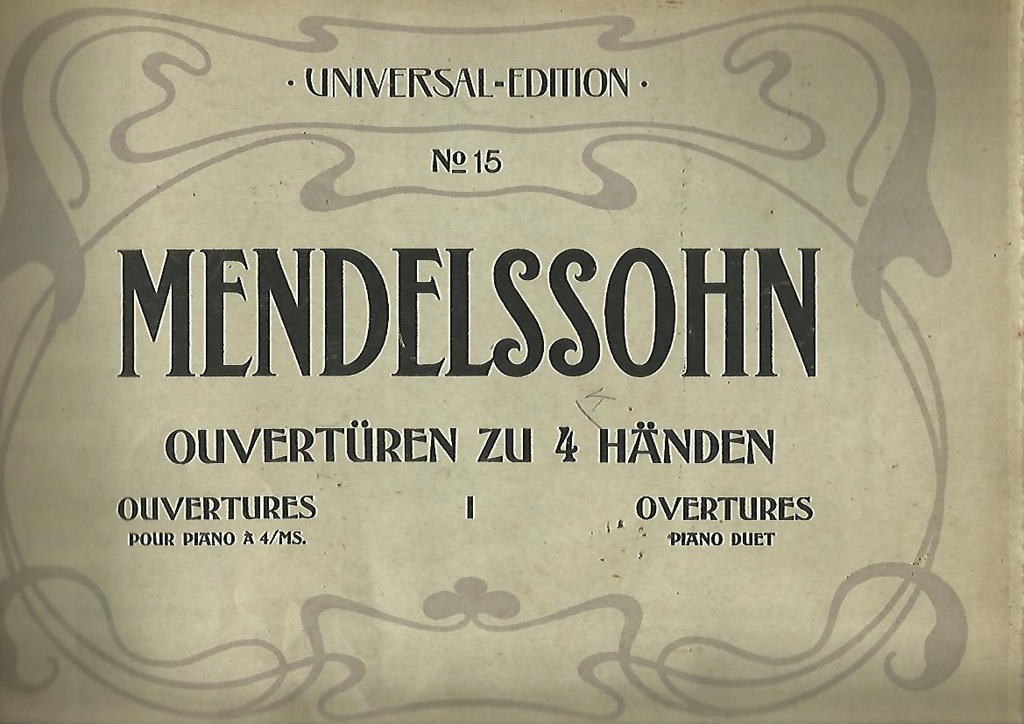 Mendelssohn Ouverturen zu 4 handen NUTY