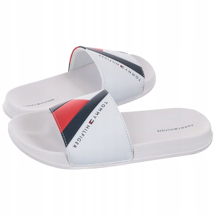 Damskie Klapki Tommy Hilfiger T3B0-32273 Białe
