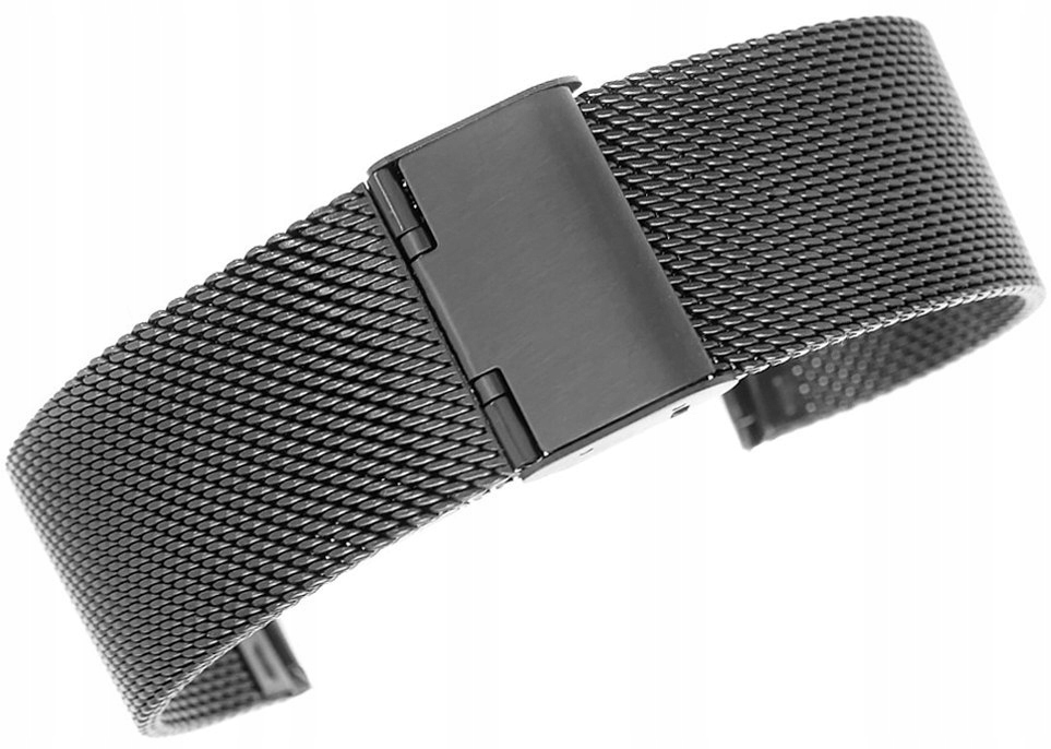 Bransoleta - Siatka Mesh Black PVD 24 mm gr. 1,6 m