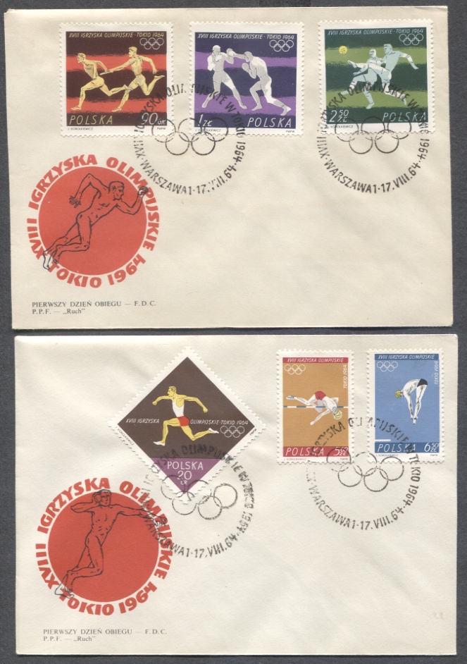 FDC, Olimpiada w Tokio, 1964r.