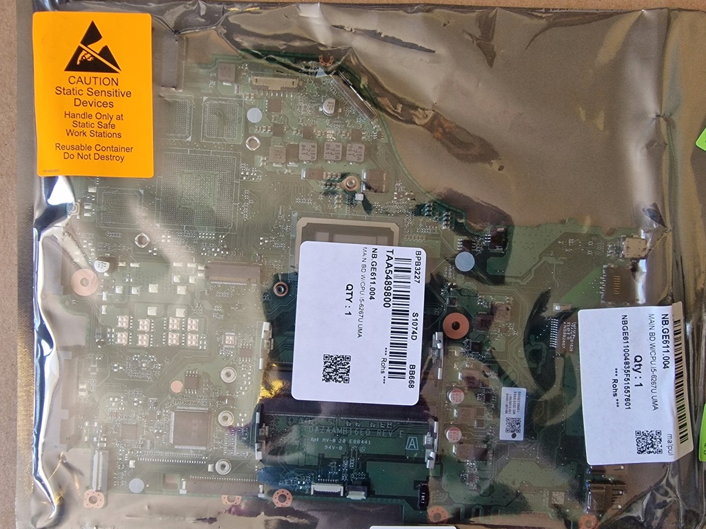 Nowa Płyta Główna Acer ASPIRE E5-575 F5-573 Intel I5-6267U IRIS DAZAAMB16E0
