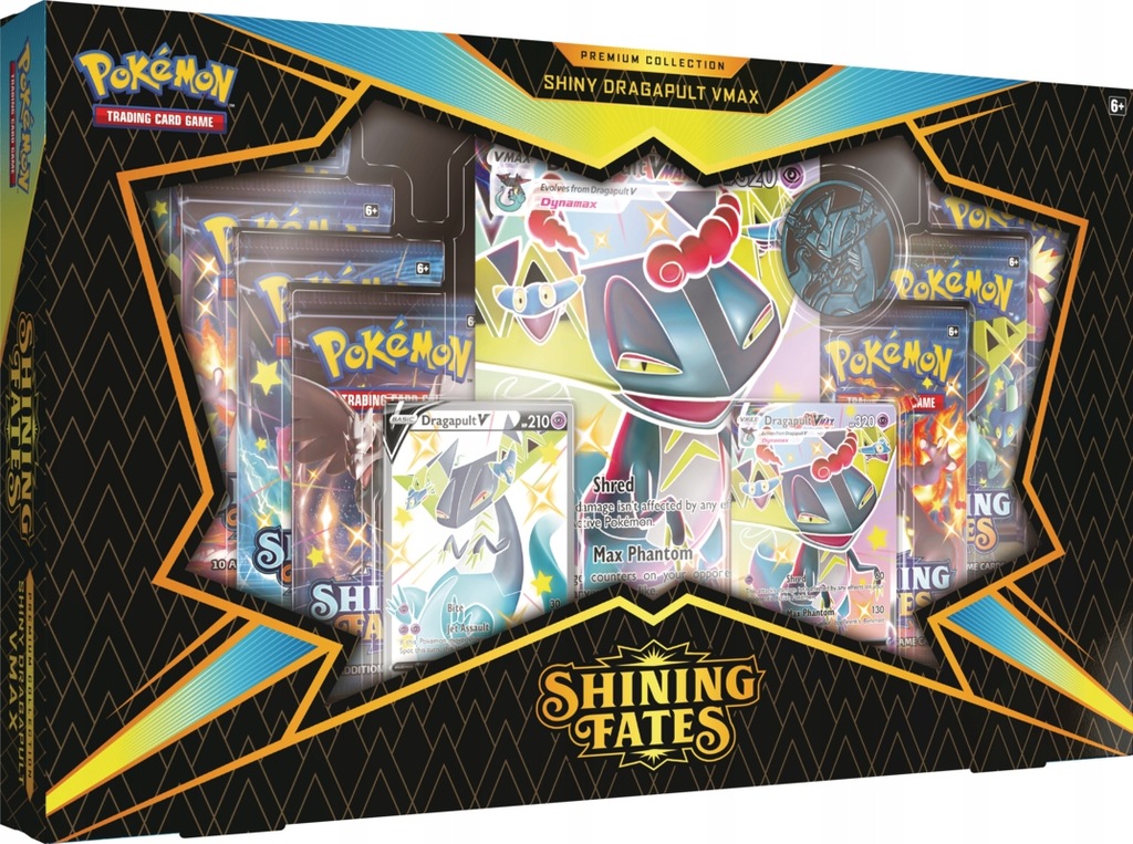 Pokemon TCG:4,5 Shining Fates Premium V Box niebie