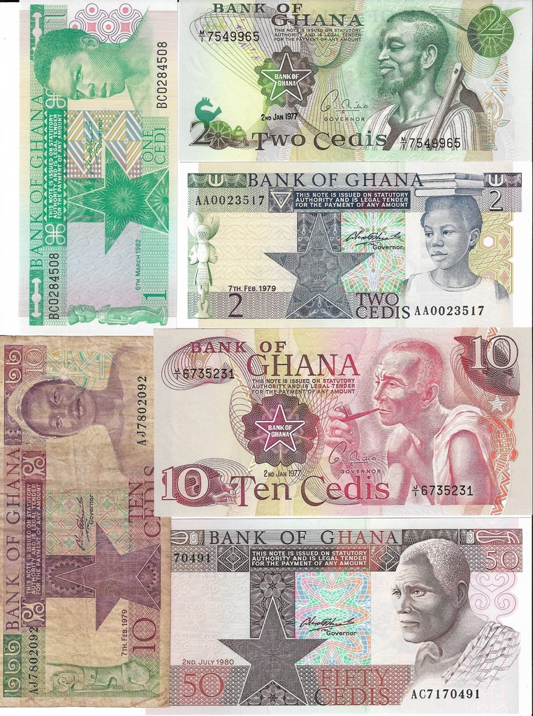 Ghana zestaw banknotów nr 2