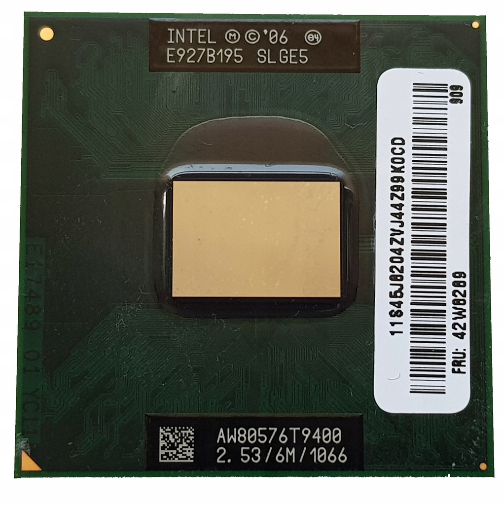 Procesor Intel C2D T9400 SLGE5 2.53GHz PGA478 1066