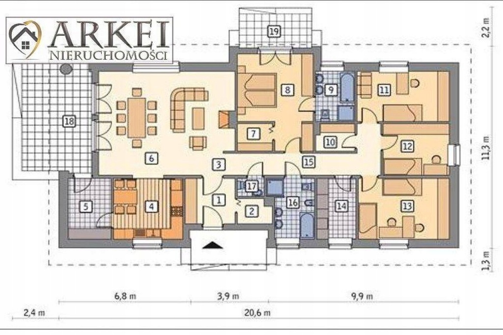 Dom, Żabno, Brodnica (gm.), Śremski (pow.), 170 m²