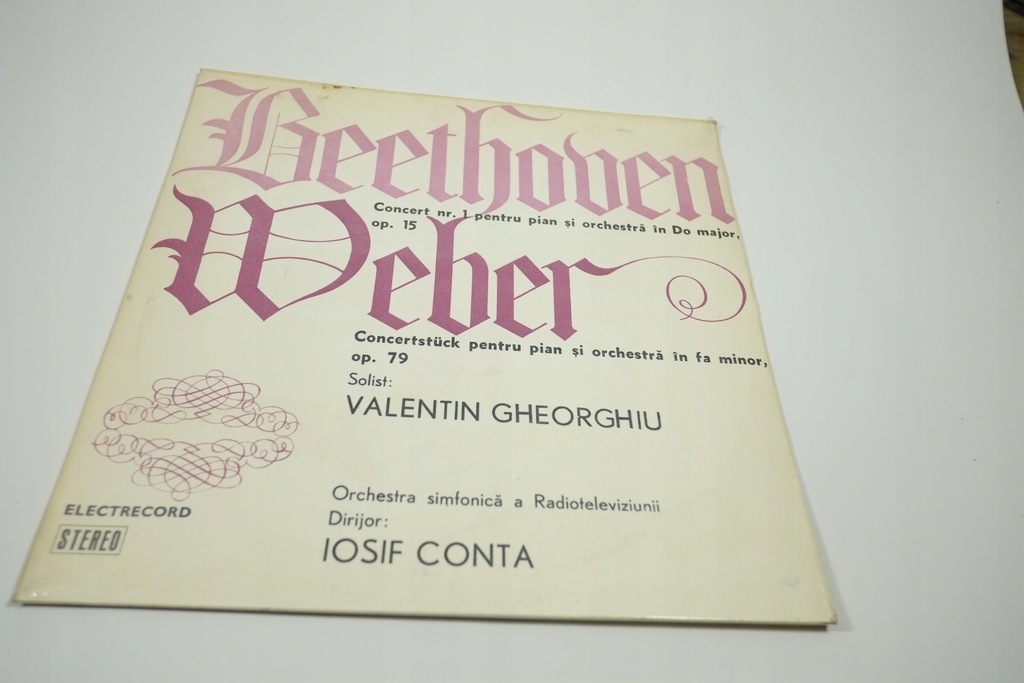 Beethoven Weber Pianoconcert Gheorghiu Electrecord